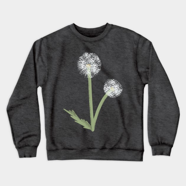 Make a Wish Dandelion Flower Crewneck Sweatshirt by murialbezanson